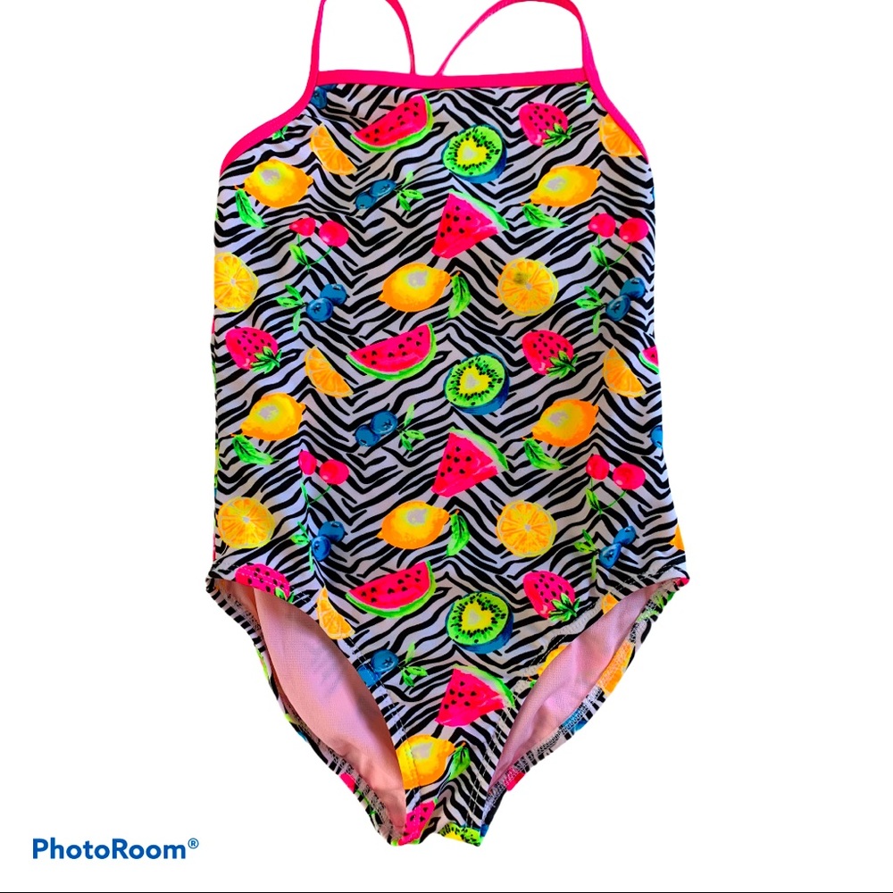 Wonder Nation Girls One Piece Swimsuit-size 7-8